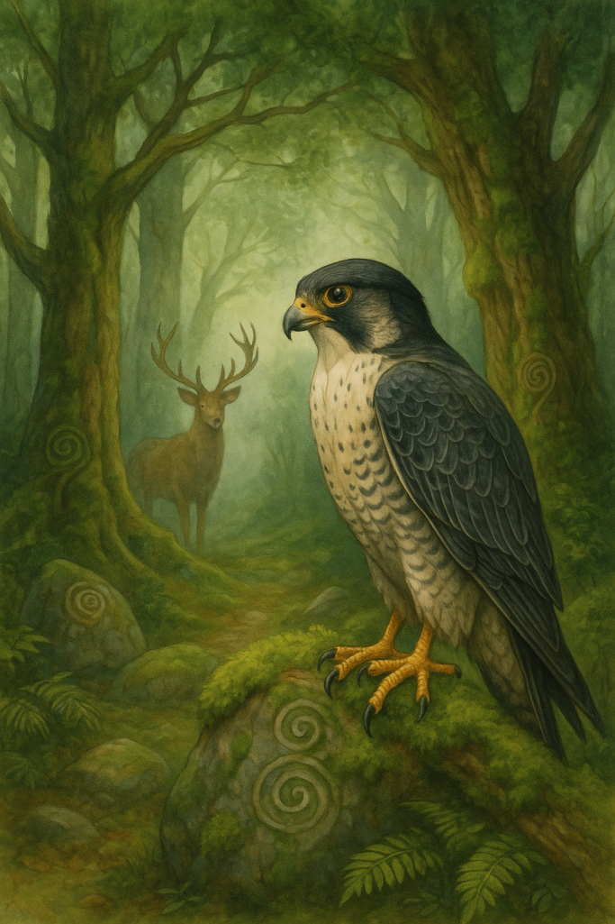Faucon et Cerf