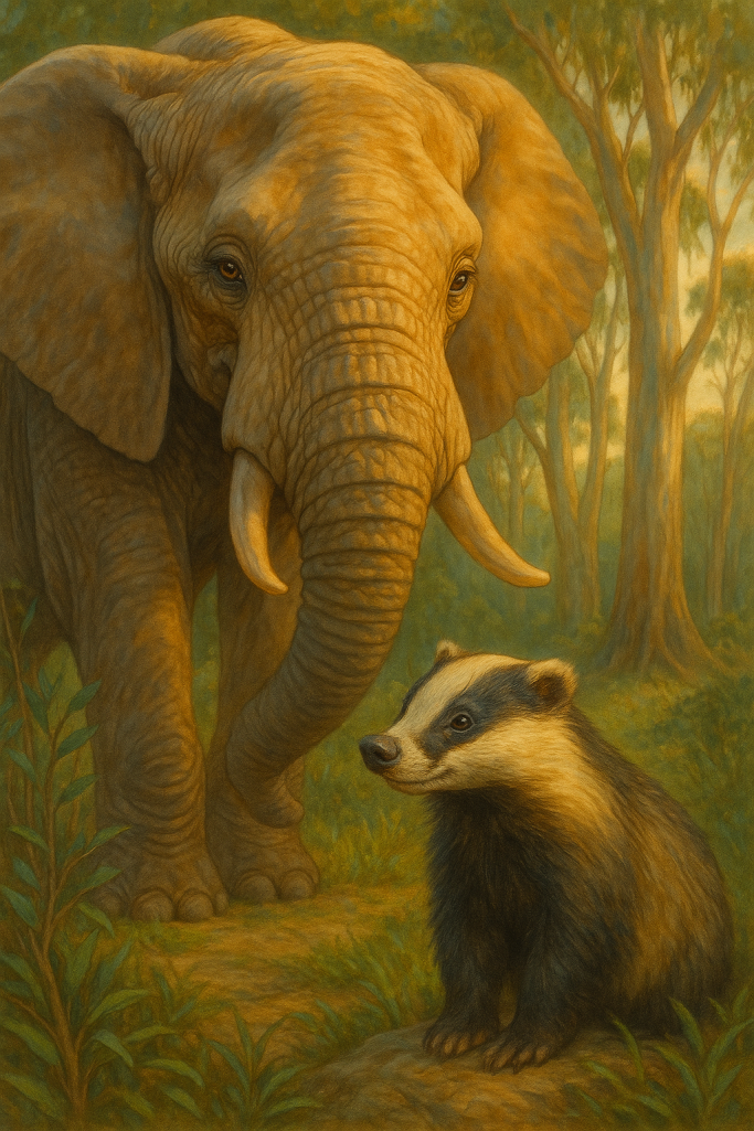 Elephant et Blaireau